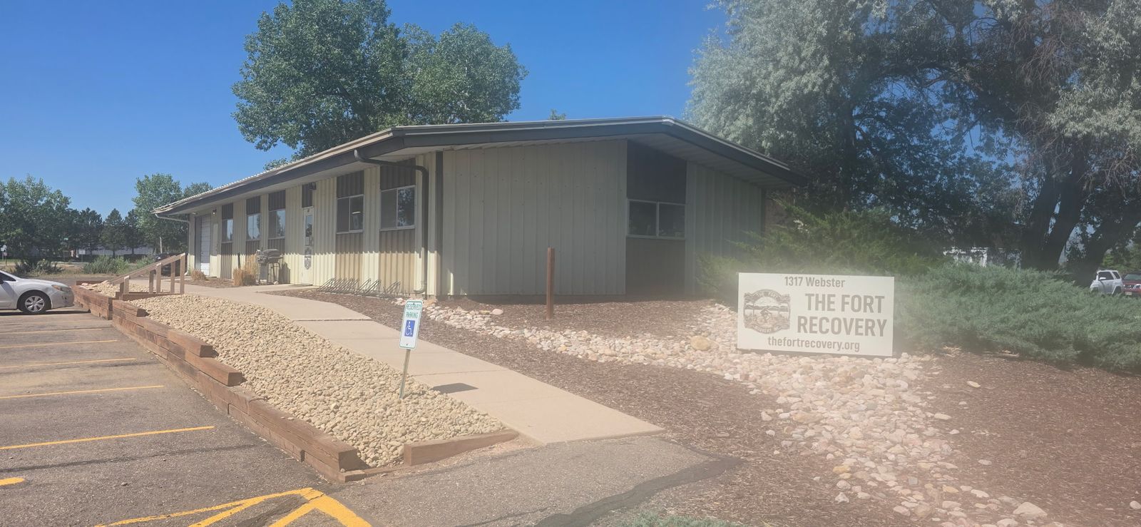 The Fort Recovery clubhouse exterior, 1317 Webster Avenue, Fort Collins, Colorado